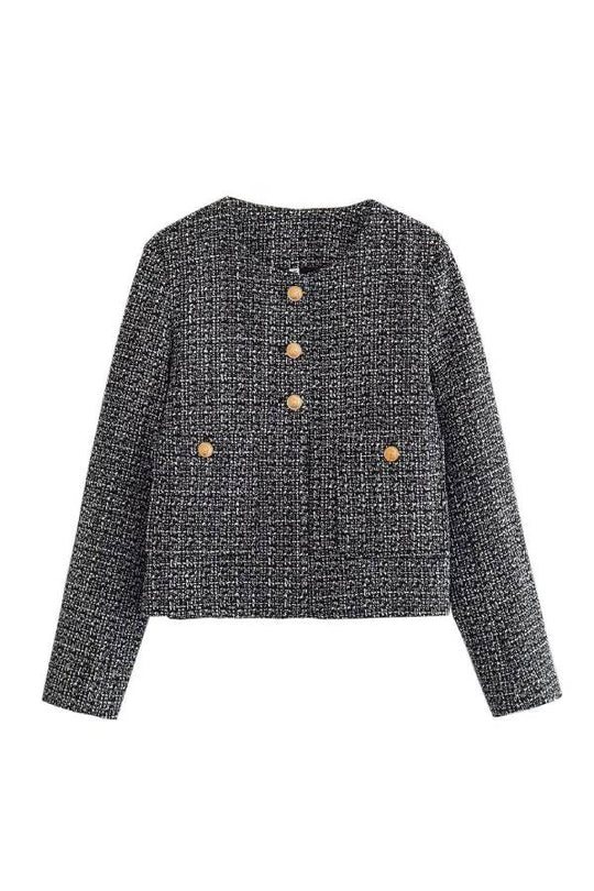 EB | Hals Slim Fit Colorblock Damen Knopfjacke
