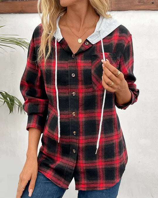 EB | Jacke mit Kapuze und Karomuster