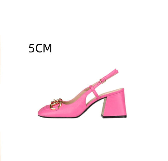 EB | Retro Mary Jane Schuhe mit Dicken Hohen Absätzen und Schnallen