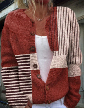 EB | 3D Digital Gedruckte Strickjacke für Damen