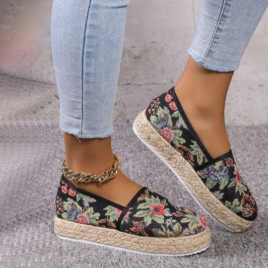 Vintage Plattform Slip-On Schuhe EB