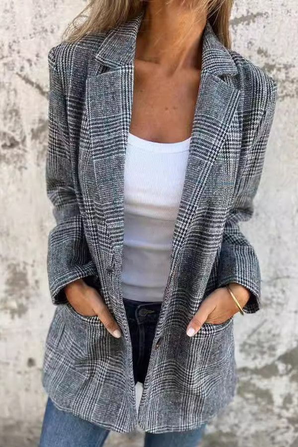 EB | Ternede Oversized Blazer Polyester Klassisch und Modern