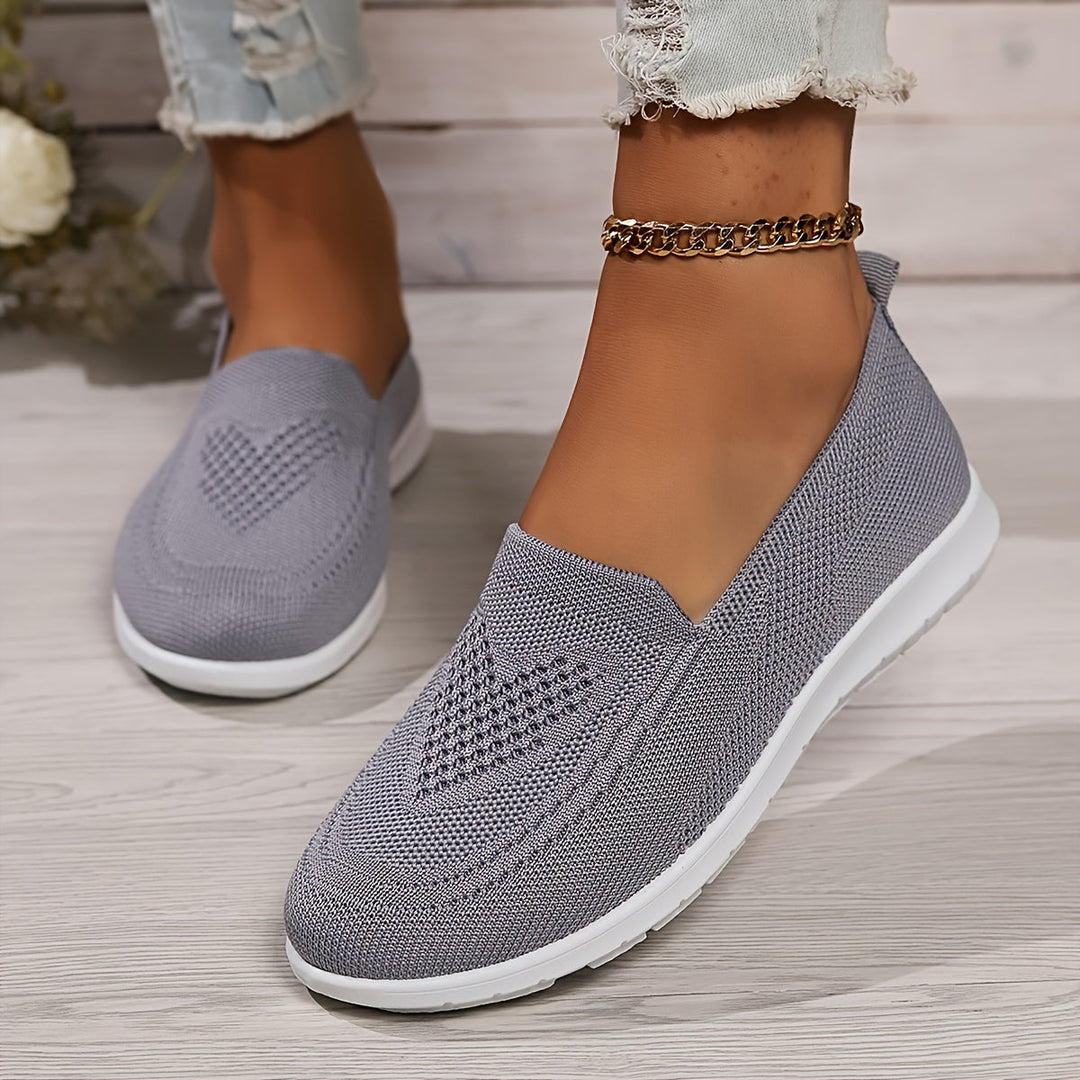 EB | Einfarbige Gestrickte Sneaker Für Damen