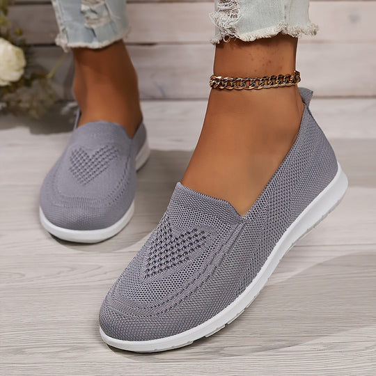 EB | Einfarbige Gestrickte Sneaker Für Damen