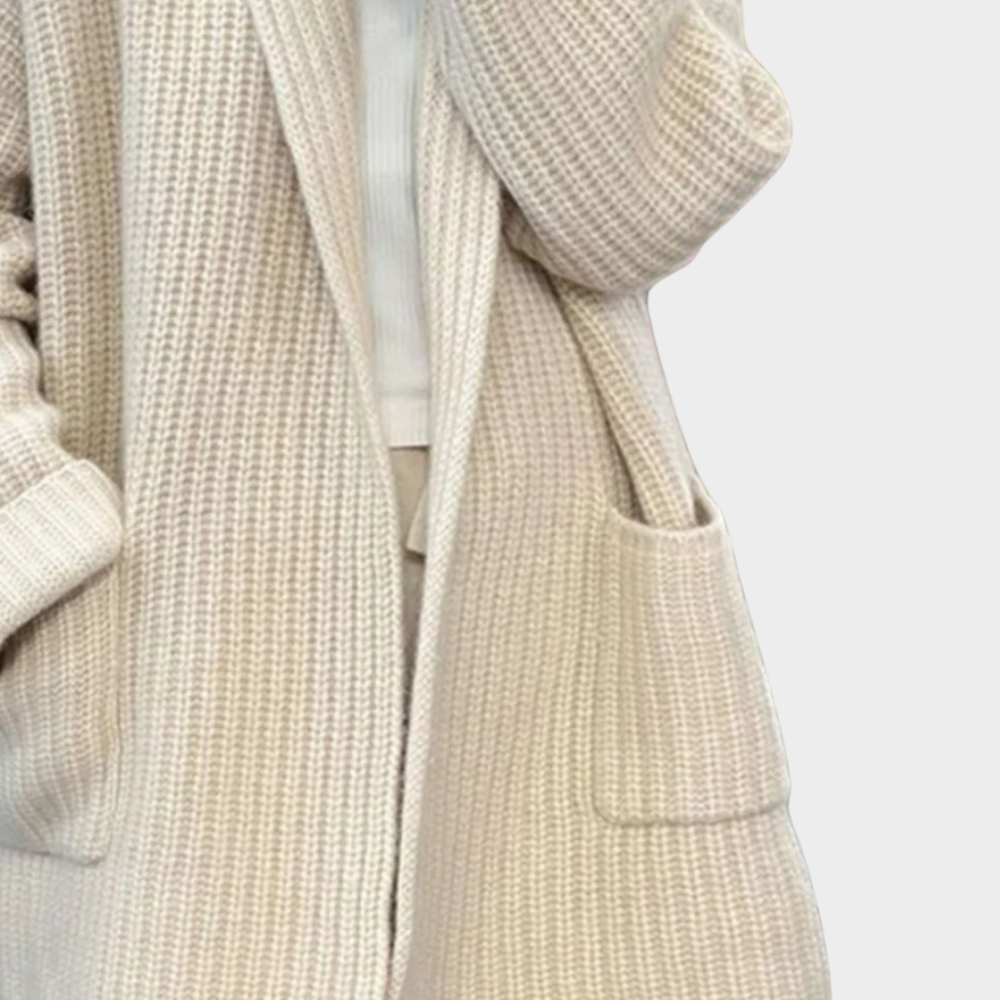 EB | gestrickter Woll-Cardigan-Pullover