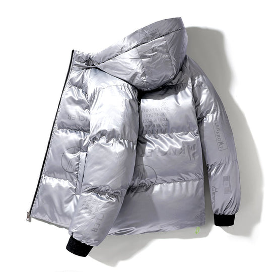 EB | Gesteppt Herrenjacke mit Kapuze und Vinyleffekt