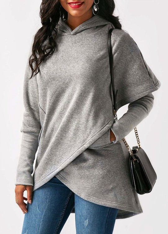 EB | Hoodie - Damen Herbst Trendy Asymmetrischer Hoodie