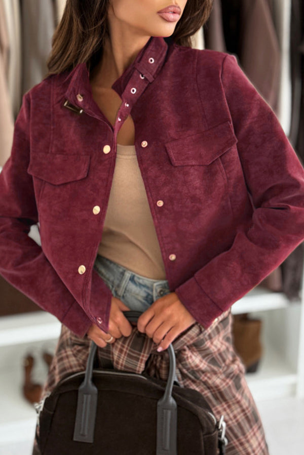 EB | langärmelige Freizeitjacke mit Knöpfen