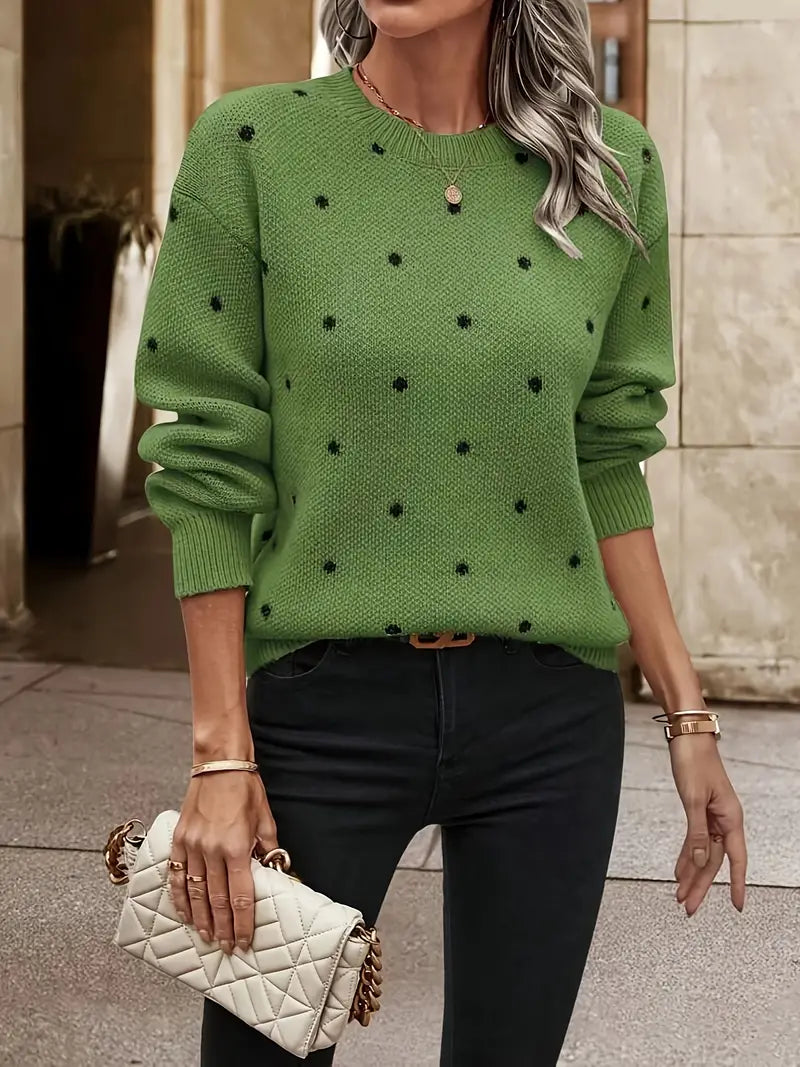 EB | Gestickter Pullover mit Punkten