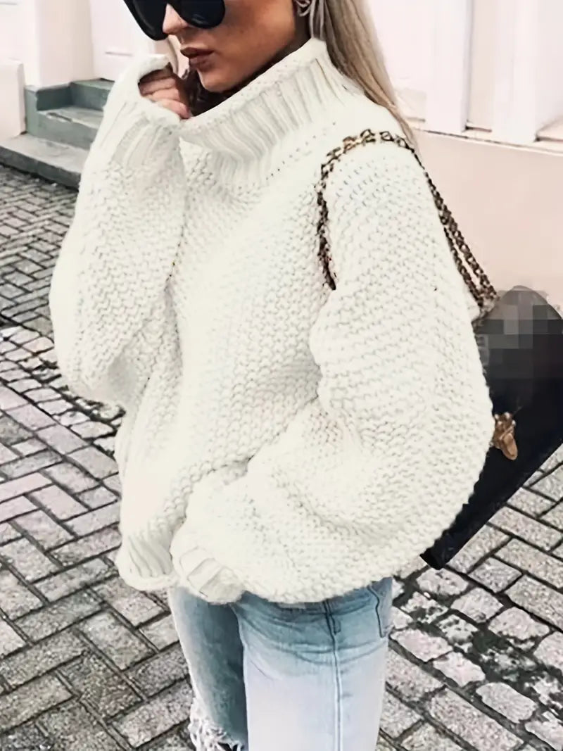 EB | Einfarbiger Rollkragenpullover