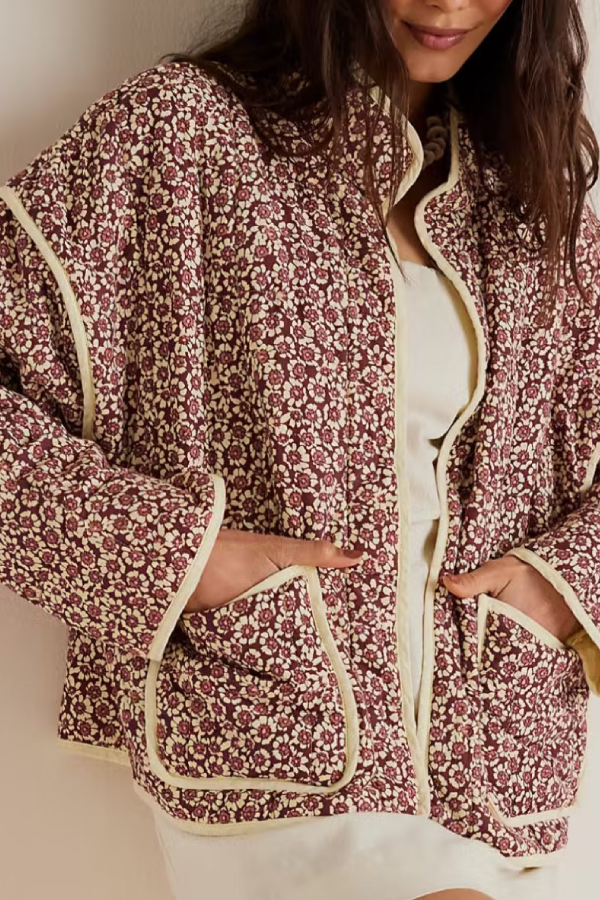 EB | Print Dünne Tasche Cardigan Jacke