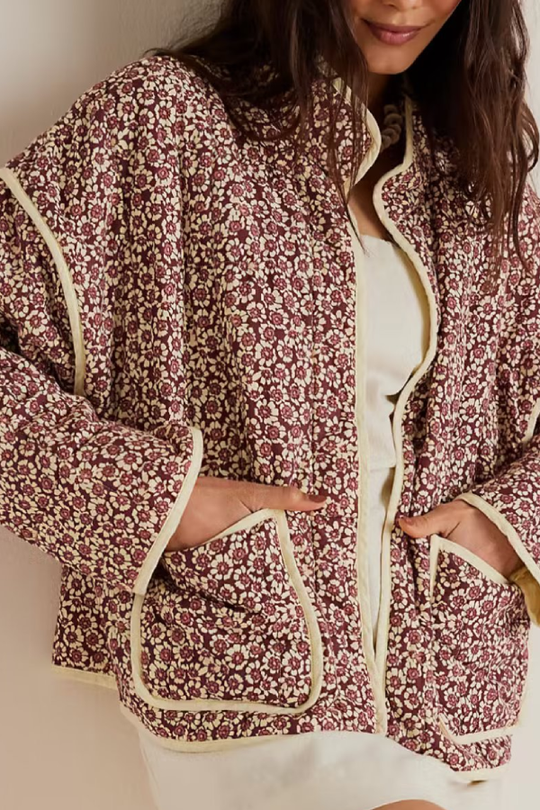 EB | Print Dünne Tasche Cardigan Jacke
