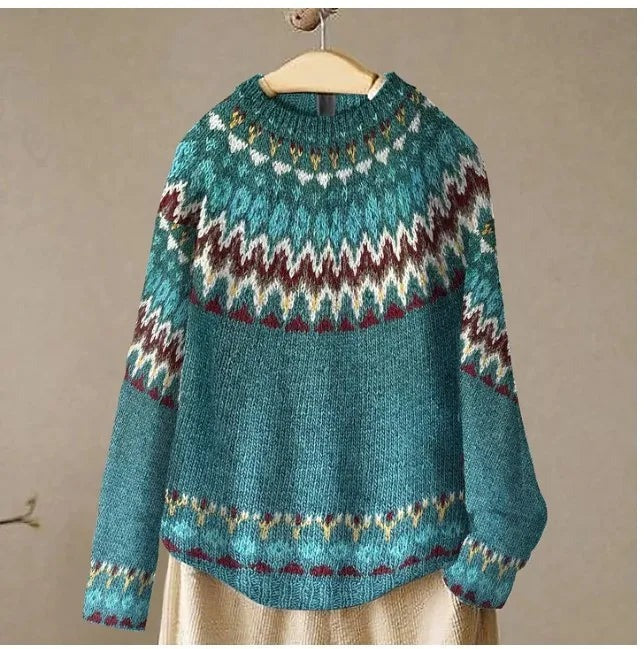 EB | Nordisk Strickpullover Weiche Wollmischung Gemütliche Eleganz