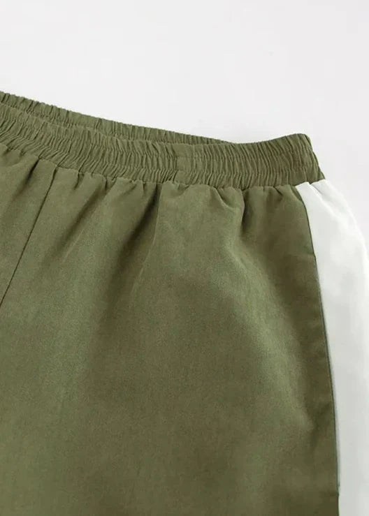 EB | Edge - Kontrast Reißverschlussjacke und weit geschnittene Hose Set