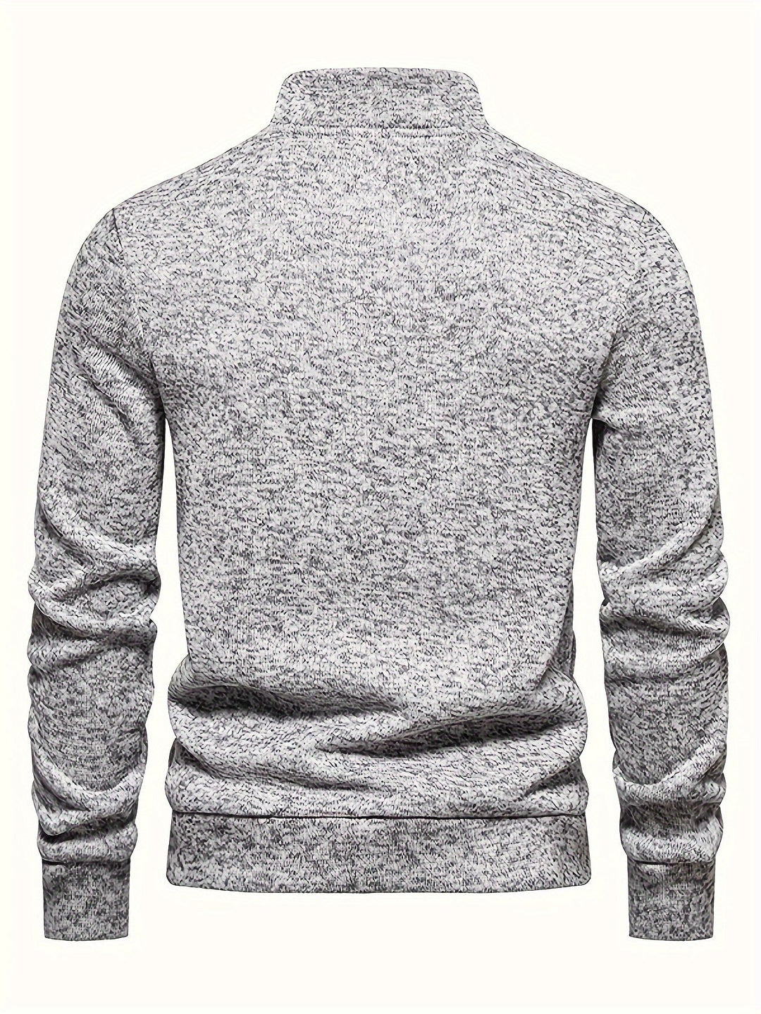 EB | Strickpullover mit Knöpfen und Hohem Kragen Bequem und Warm Acryl