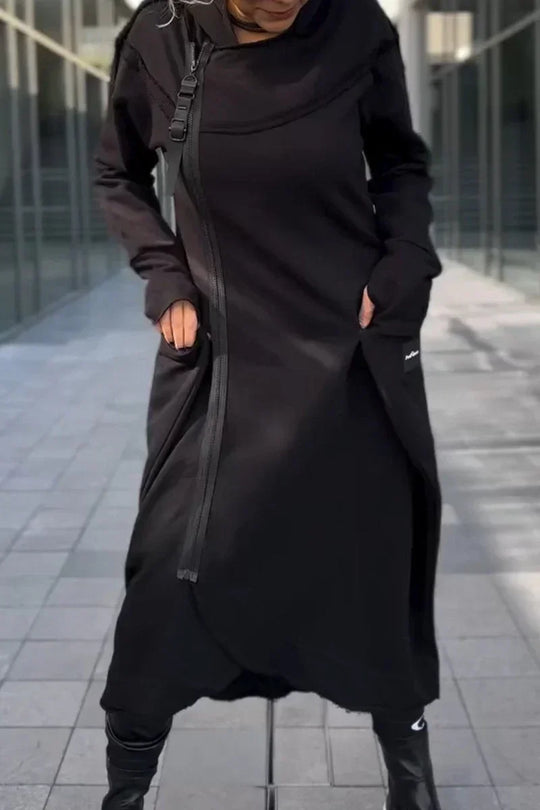 EB | Langes Hoodie-Kleid mit Modernem Schnitt