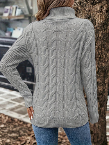 EB | Kabelstrick Damen Rollkragenpullover