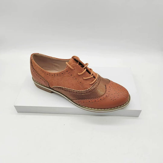 EB | Brogues Schuhe Echtes Leder Klassische Schnürung Elegantes Perforiertes Design