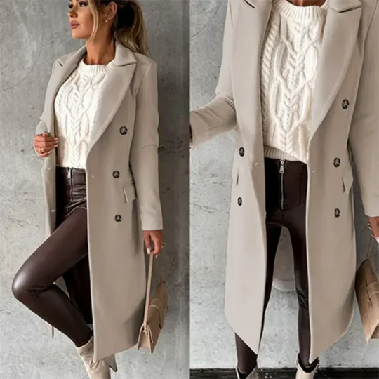 EB | Damen Warme Trench Mantel - Winter