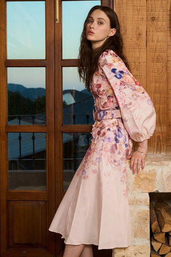 EB | Midi Hemdkleid mit Blumendruck