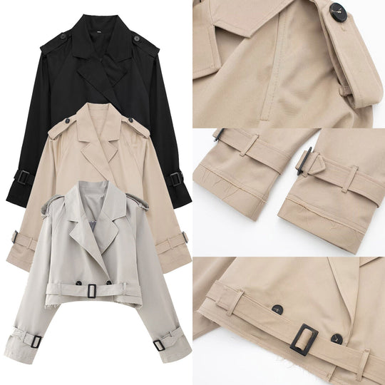 EB | Cropped Trenchcoat - Stilvoll & Vintage