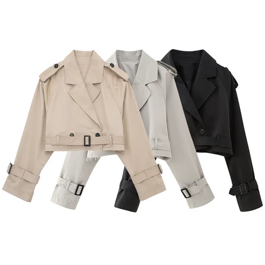 EB | Cropped Trenchcoat - Stilvoll & Vintage