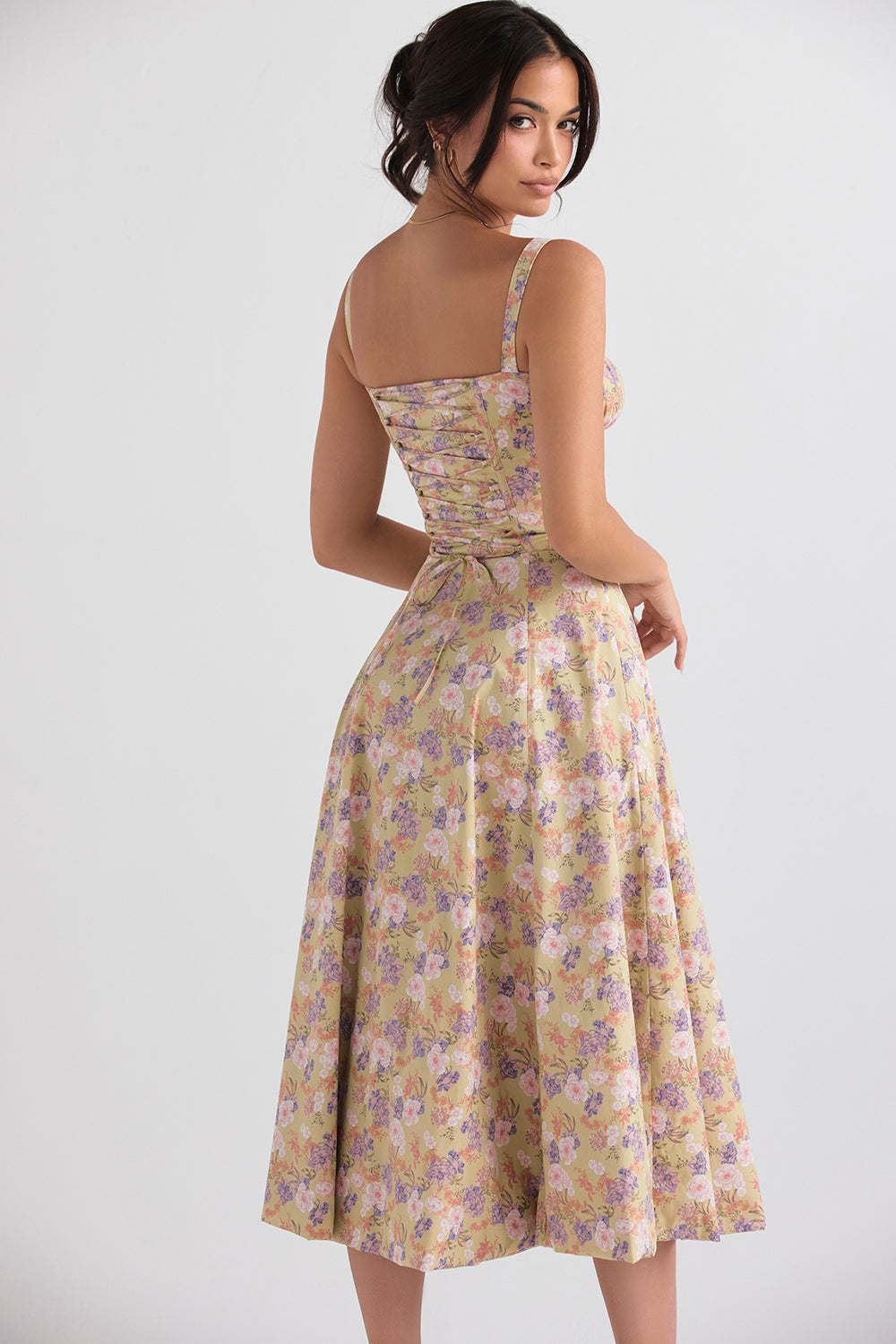 EB | Langes Blumen Korsett Kleid