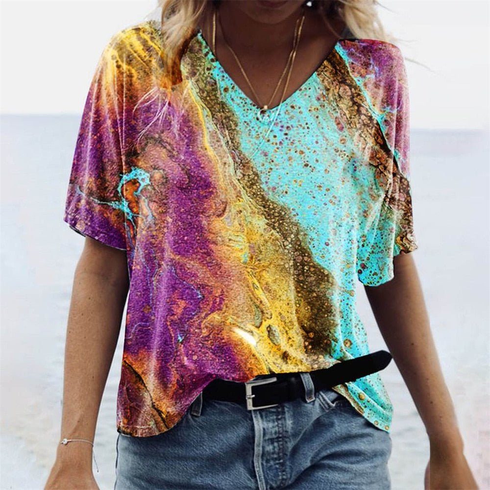 Carnale - Originelles Damen-T-Shirt im Boho-Stil - Wolf Fashion