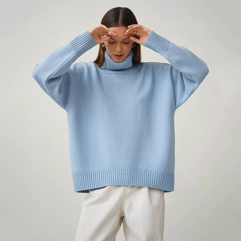 EB - Weit geschnittener warmer Rollkragenpullover
