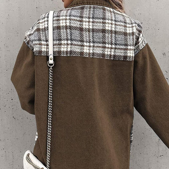 EB | Shirtjacke - Oversize Passform - Karierte und Einfarbige - Lange Ärmel - Knöpfe
