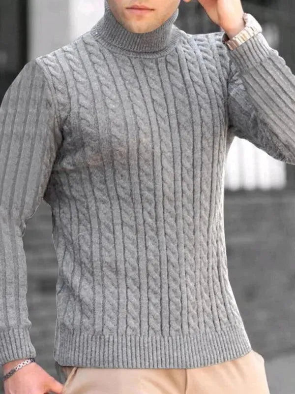 EB | Enger Stretch Herren Pullover mit Rollkragen