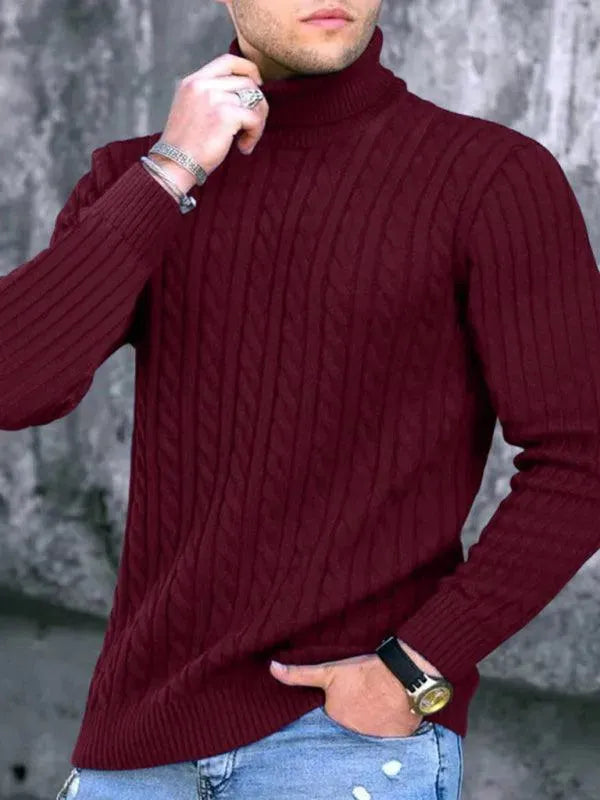 EB | Enger Stretch Herren Pullover mit Rollkragen