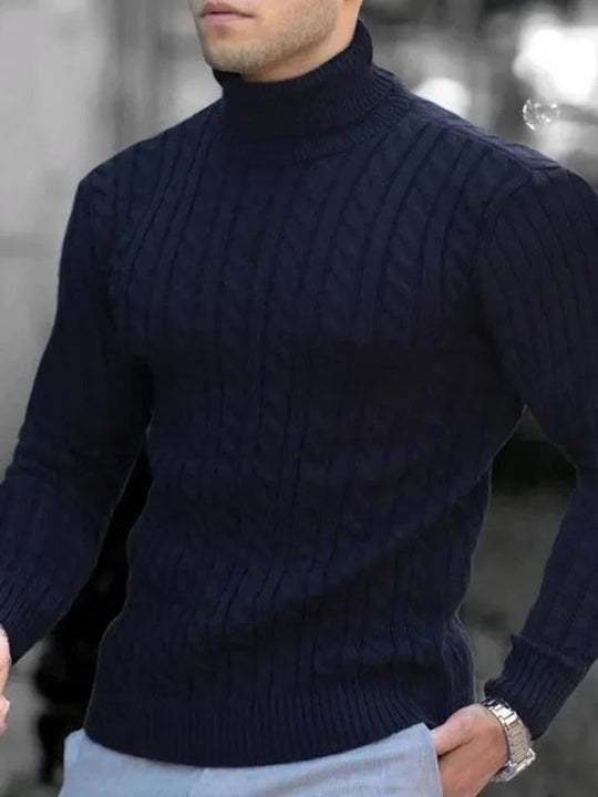 EB | Enger Stretch Herren Pullover mit Rollkragen