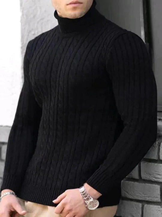 EB | Enger Stretch Herren Pullover mit Rollkragen