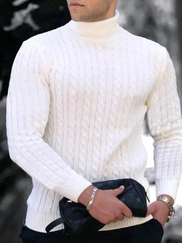 EB | Enger Stretch Herren Pullover mit Rollkragen