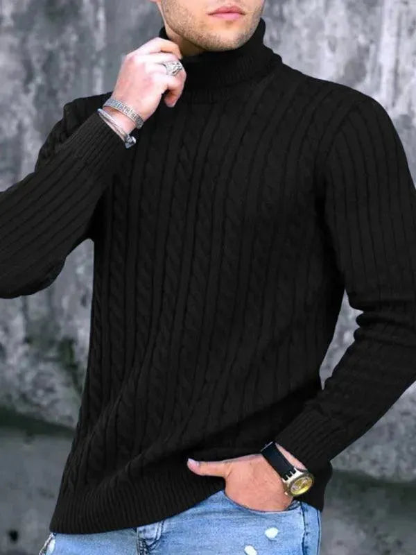EB | Enger Stretch Herren Pullover mit Rollkragen