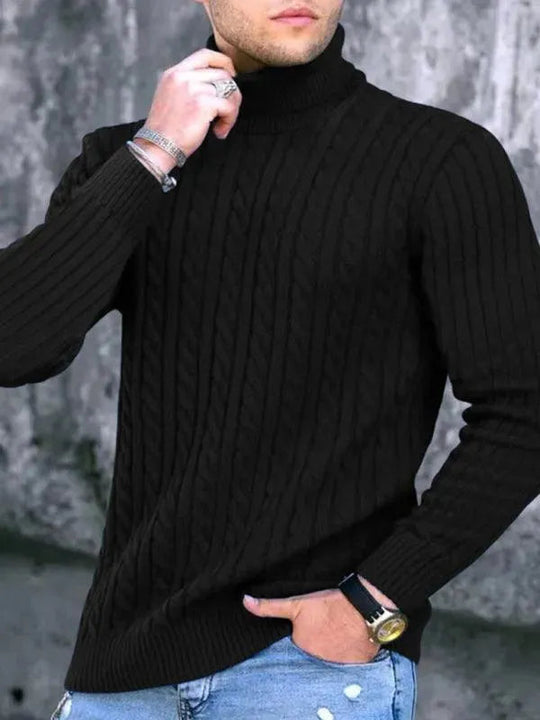 EB | Enger Stretch Herren Pullover mit Rollkragen