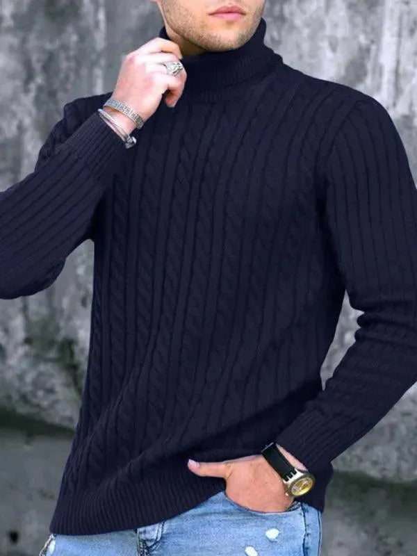 EB | Enger Stretch Herren Pullover mit Rollkragen