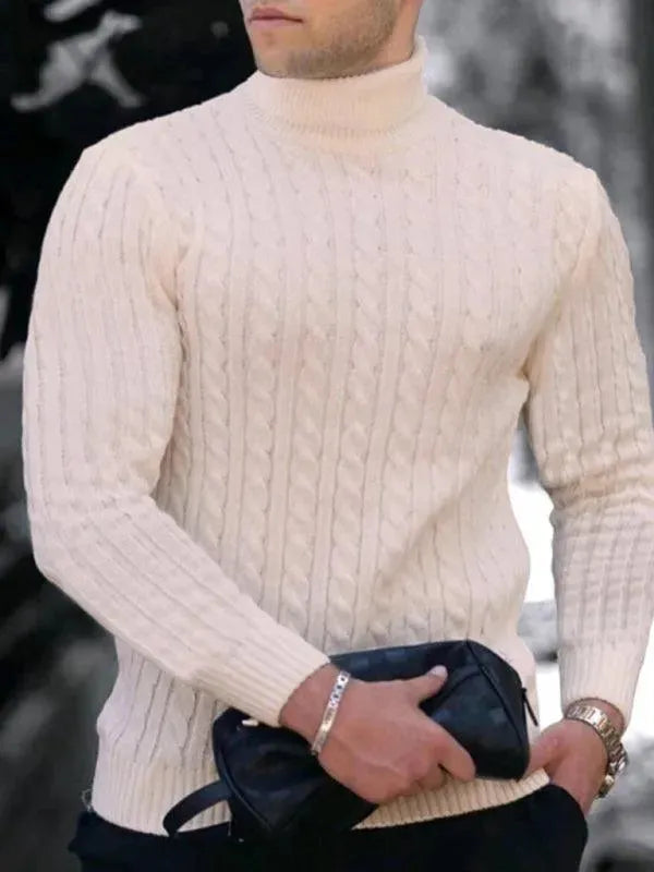 EB | Enger Stretch Herren Pullover mit Rollkragen