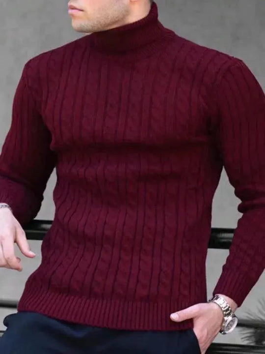 EB | Enger Stretch Herren Pullover mit Rollkragen
