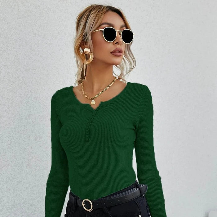 EB | Shirt I Damen V-Ausschnitt Pullover