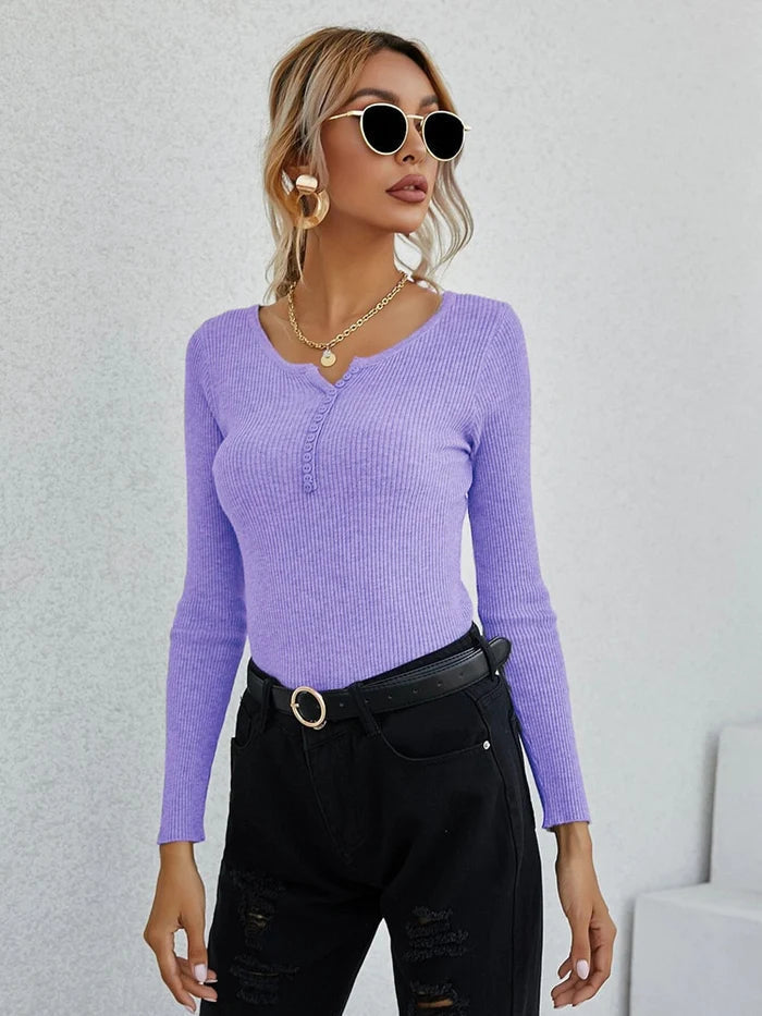 EB | Shirt I Damen V-Ausschnitt Pullover