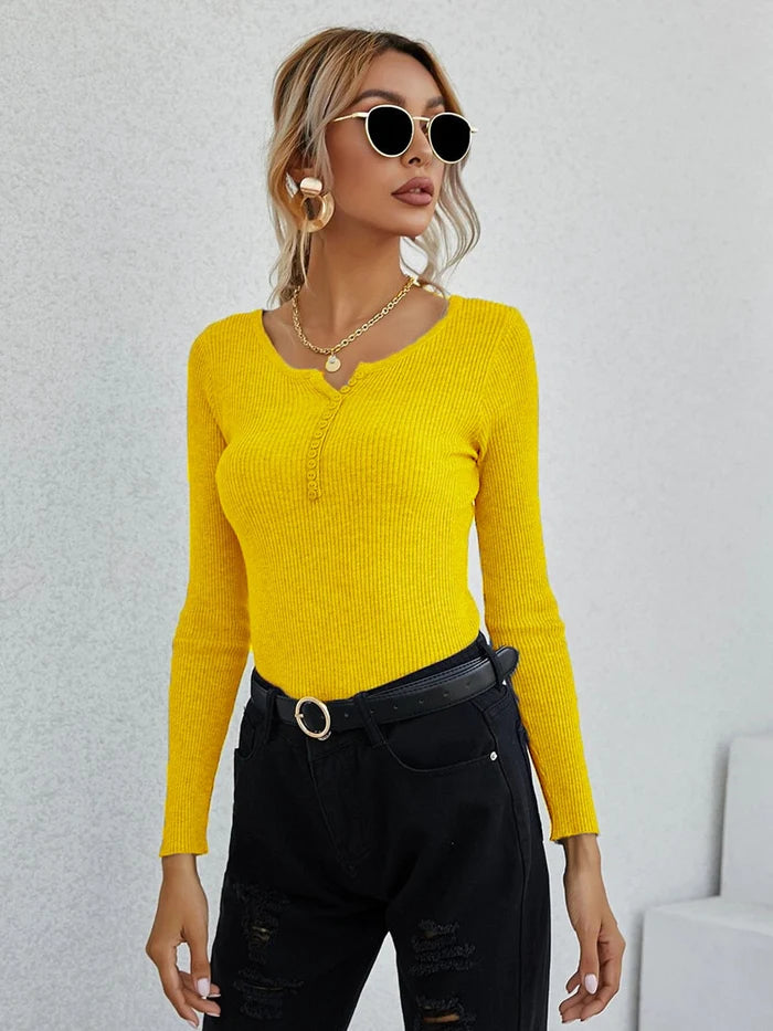 EB | Shirt I Damen V-Ausschnitt Pullover
