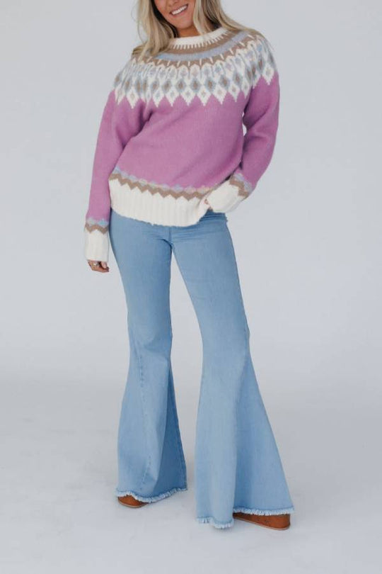 EB | Weihnachten Verdickter Rundhals Langarm Gestrickter Pullover