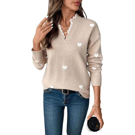 EB | Ausschnitt Liebe Pullover für Damen