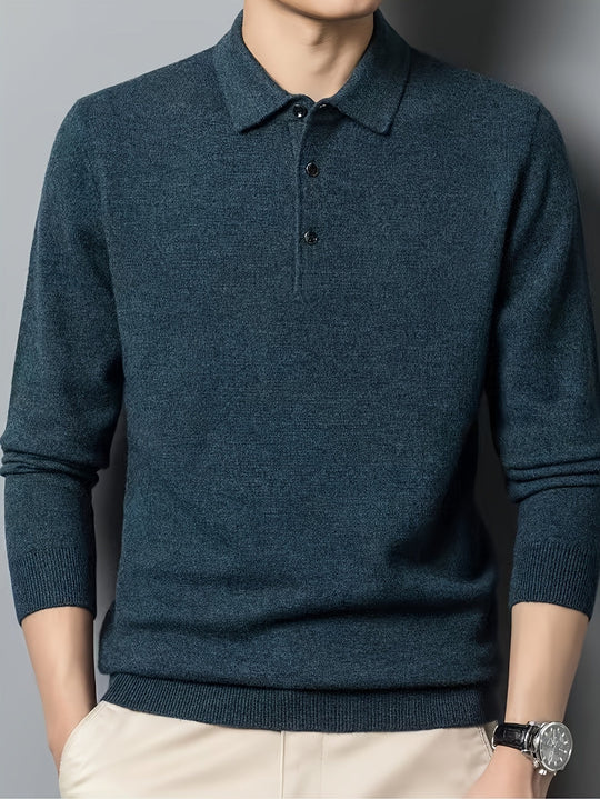 EB | Klassische Strick-polo Weich und Bequem Wollmischung