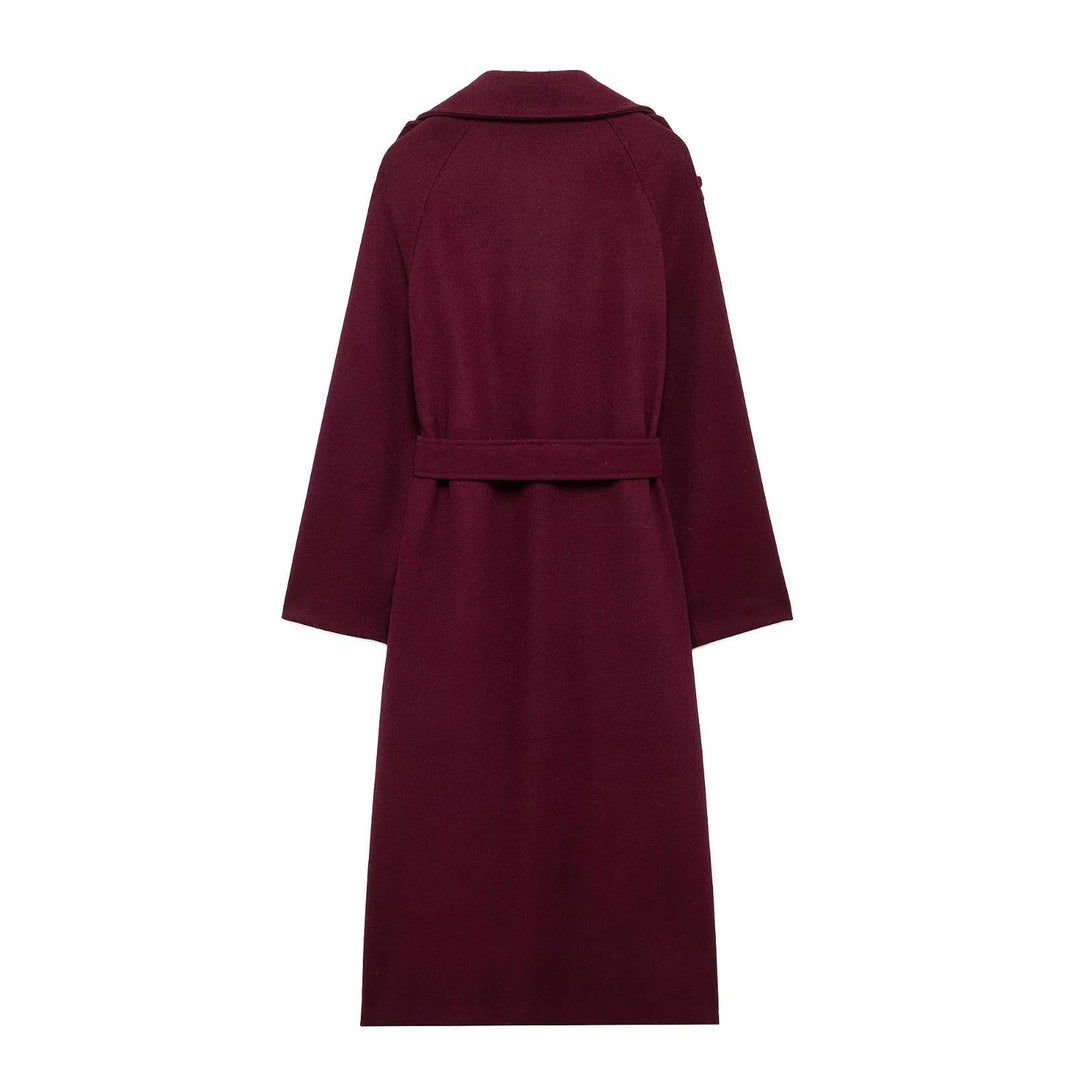EB | trenchcoat - eleganter langer roter Damenmantel