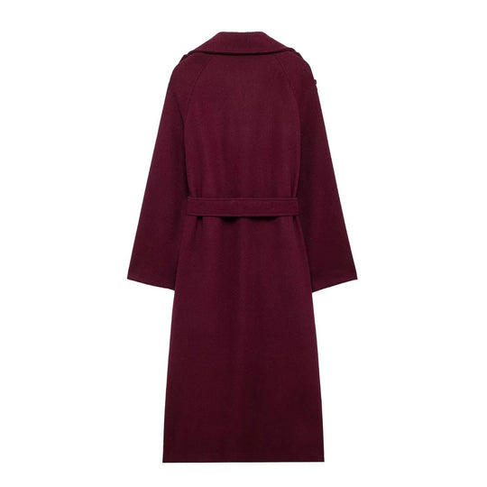 EB | trenchcoat - eleganter langer roter Damenmantel