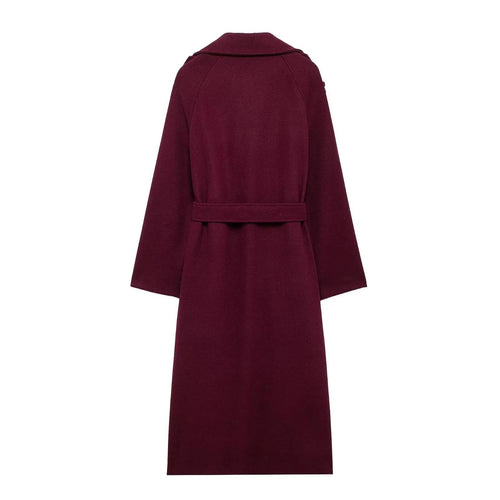 EB | trenchcoat - eleganter langer roter Damenmantel