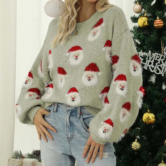 EB | Weihnachtlicher Strickpullover mit Rentiermotiv